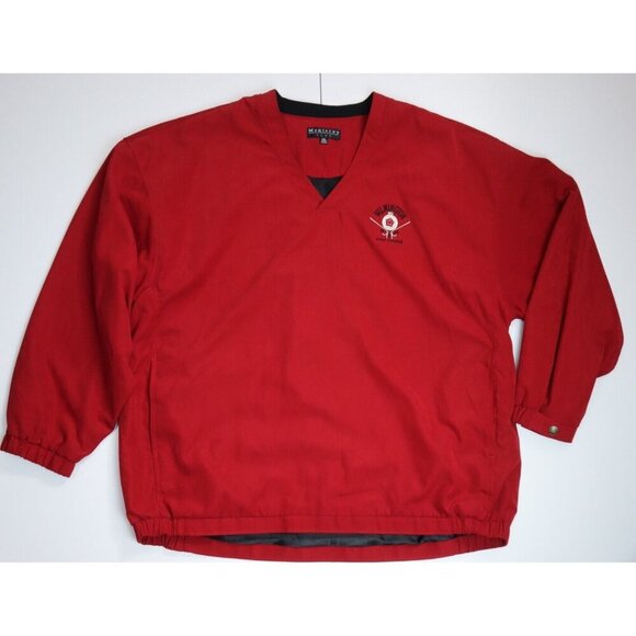 MEN'S RED PULLOVER GOLF JACKET - MONTEREY CLUB - WILMINGTON GOLF COURSE - XXL - Picture 1 of 5